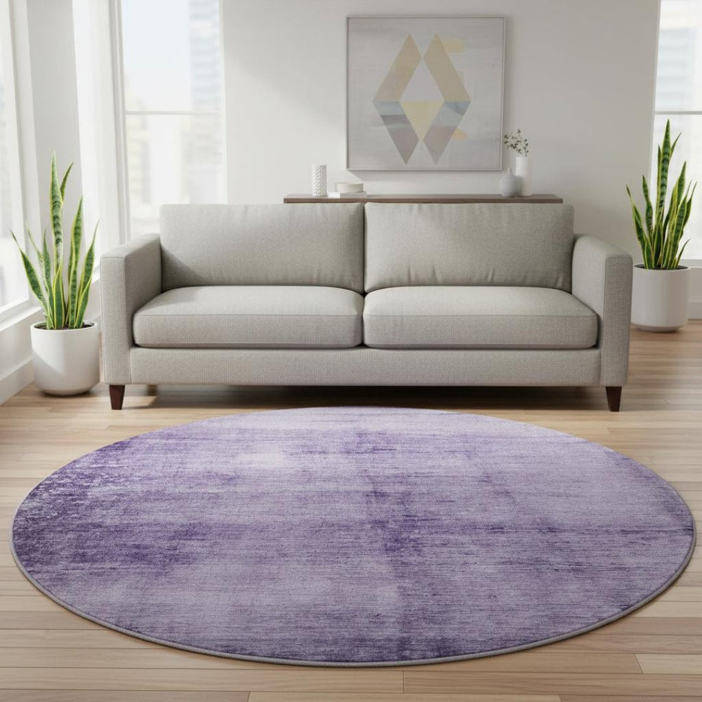 HomeRoots 8' X 10' Washable Purple and Lavender Abstract Area Rug with UV Protection for High-Traffic Spaces 706883