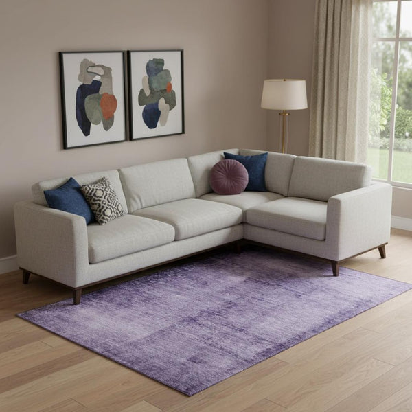HomeRoots 10' X 14' Purple & Lavender Abstract Area Rug - Washable, UV Protected, Ideal for Busy Homes! 706885