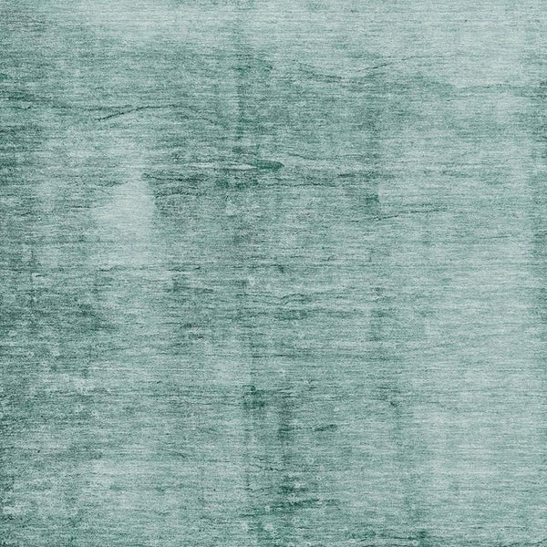 HomeRoots 5' X 8' Teal and Aqua Abstract Washable Area Rug - Modern Design with UV Protection & Easy Care 706887