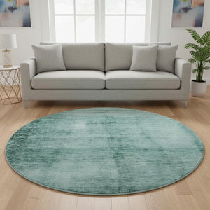 HomeRoots 8' X 10' Vibrant Teal & Aqua Abstract Washable Area Rug with UV Protection for Modern Spaces 706889