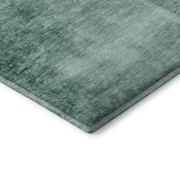 HomeRoots 8' X 10' Vibrant Teal & Aqua Abstract Washable Area Rug with UV Protection for Modern Spaces 706889