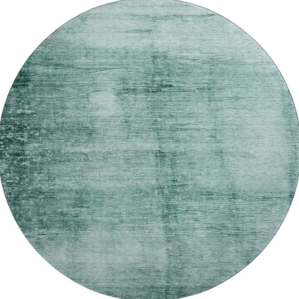 HomeRoots 8' X 10' Vibrant Teal & Aqua Abstract Washable Area Rug with UV Protection for Modern Spaces 706889
