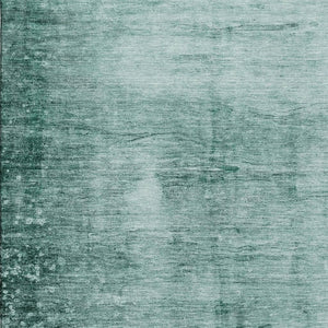 HomeRoots 9' X 12' Teal and Aqua Abstract Washable Area Rug - UV Protected, Soft, Durable for High-Traffic Spaces 706890