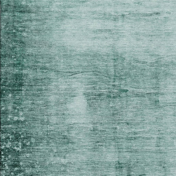 HomeRoots 9' X 12' Teal and Aqua Abstract Washable Area Rug - UV Protected, Soft, Durable for High-Traffic Spaces 706890