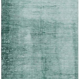HomeRoots 9' X 12' Teal and Aqua Abstract Washable Area Rug - UV Protected, Soft, Durable for High-Traffic Spaces 706890