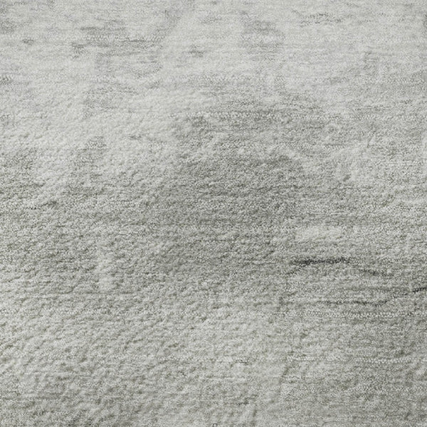HomeRoots 5' Artichoke Green & Gray Abstract Washable Area Rug - Durable, Stain Resistant, UV Protected Design 706893