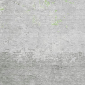 HomeRoots 10' Artichoke Green and Gray Abstract Area Rug - Washable, UV-Protected, Durable for High-Traffic Rooms 706897