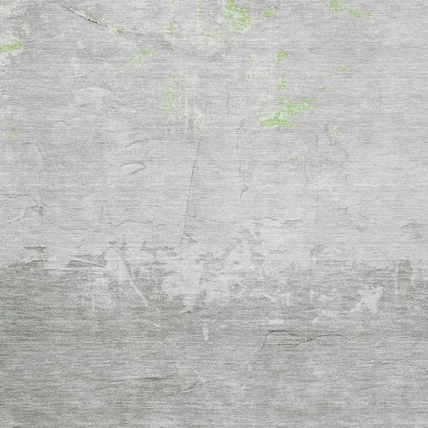 HomeRoots 10' Artichoke Green and Gray Abstract Area Rug - Washable, UV-Protected, Durable for High-Traffic Rooms 706897