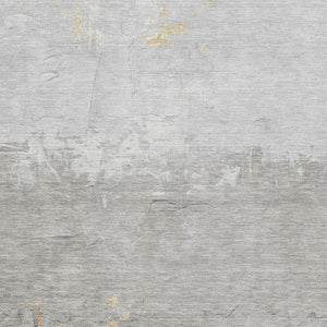 HomeRoots 5' X 8' Washable Gold and Gray Abstract Area Rug with UV Protection - Stylish, Durable, Kid-Friendly 706899