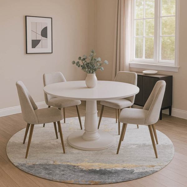 HomeRoots 8' X 10' Gold And Gray Abstract Washable Area Rug - Durable, Stylish, UV Protected for Any Space! 706901