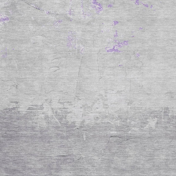 HomeRoots 10' X 14' Abstract Purple and Gray Area Rug – Washable, UV Protected, Non-Slip for High-Traffic Areas 706909