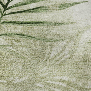 HomeRoots 8' X 10' Stylish Artichoke Green Floral Area Rug - Washable, UV Protected, Durable & Easy Care! 706925