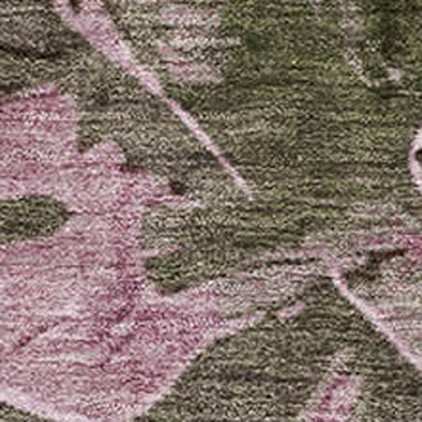HomeRoots 8' Washable Brown and Pink Floral Area Rug with UV Protection - Perfect for Homes with Kids & Pets! 706942