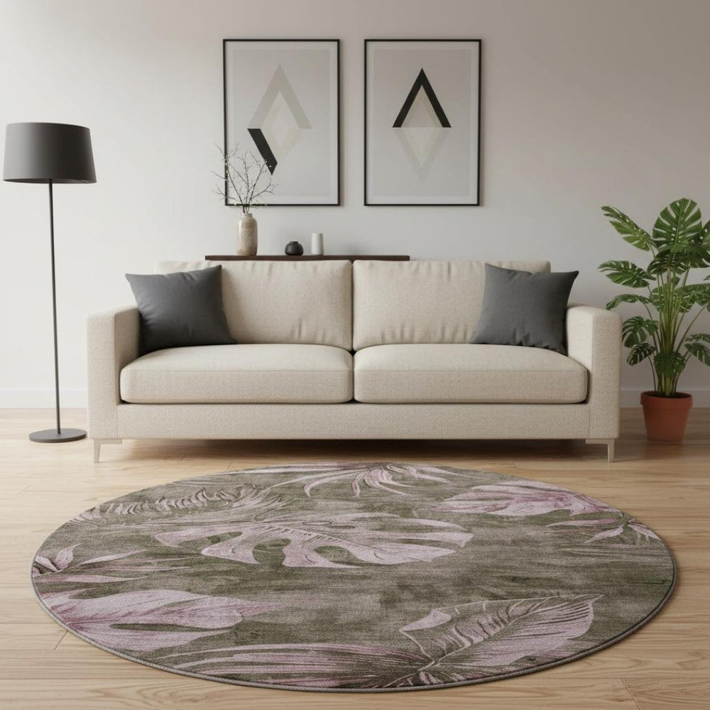 HomeRoots 8' X 10' Floral Washable Area Rug - Durable, UV-Protected, Stain-Resistant, Perfect for Homes with Kids! 706943