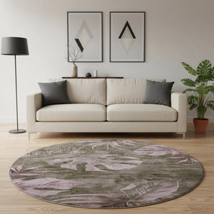 HomeRoots 8' X 10' Floral Washable Area Rug - Durable, UV-Protected, Stain-Resistant, Perfect for Homes with Kids! 706943
