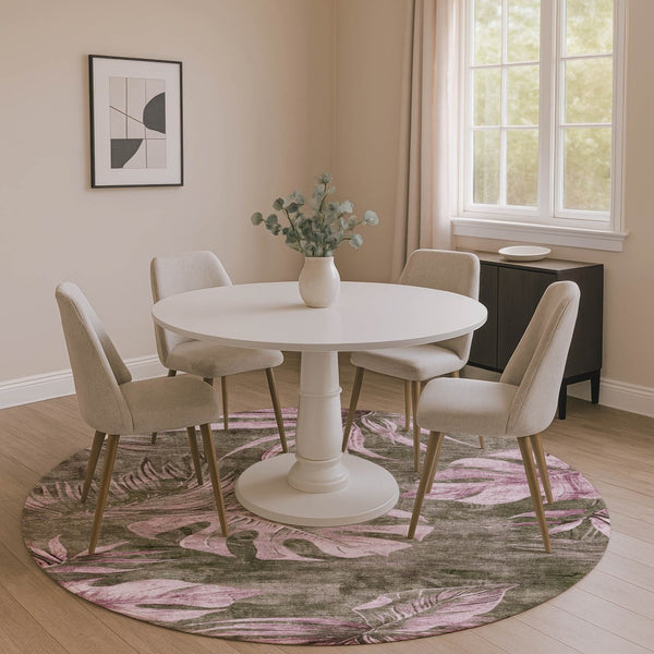 HomeRoots 8' X 10' Floral Washable Area Rug - Durable, UV-Protected, Stain-Resistant, Perfect for Homes with Kids! 706943