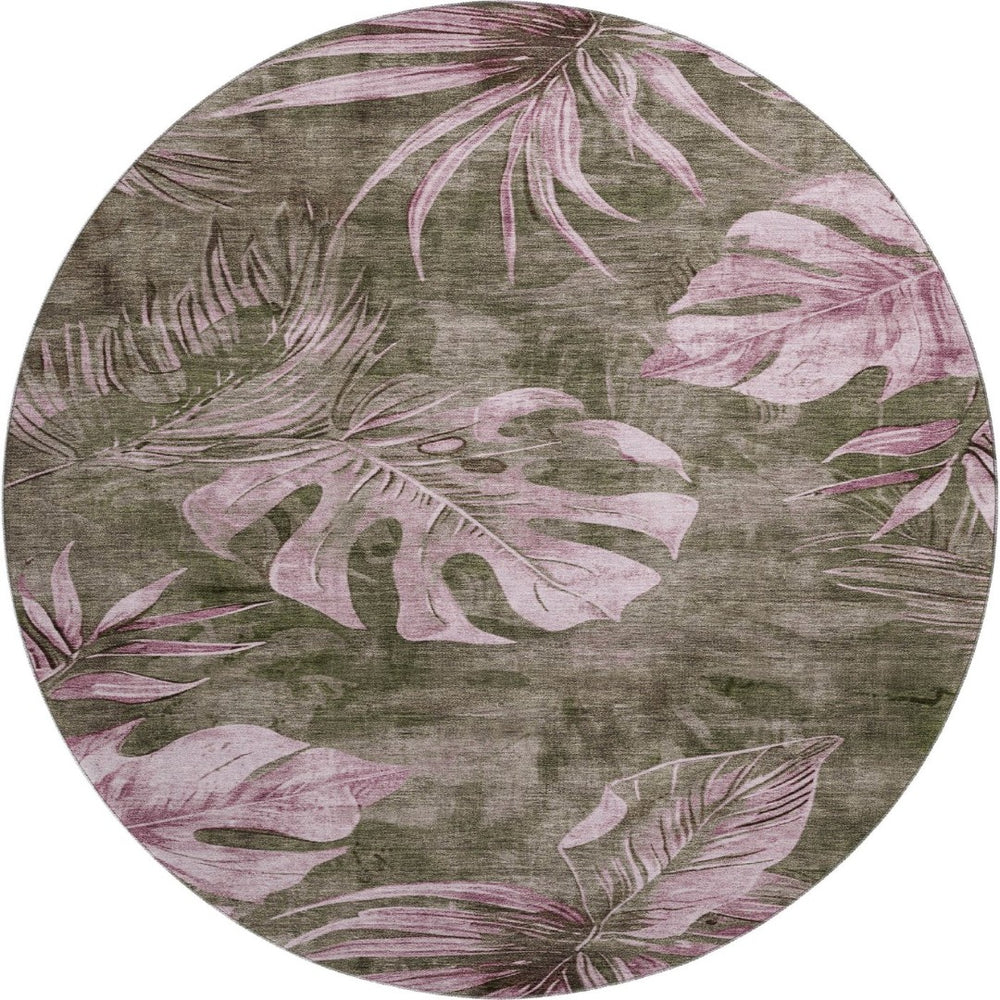 HomeRoots 8' X 10' Floral Washable Area Rug - Durable, UV-Protected, Stain-Resistant, Perfect for Homes with Kids! 706943