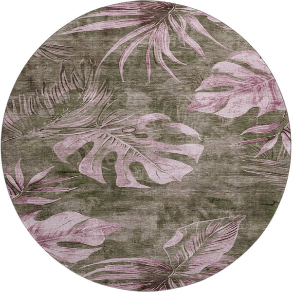 HomeRoots 8' X 10' Floral Washable Area Rug - Durable, UV-Protected, Stain-Resistant, Perfect for Homes with Kids! 706943