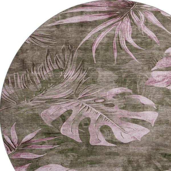 HomeRoots 8' X 10' Floral Washable Area Rug - Durable, UV-Protected, Stain-Resistant, Perfect for Homes with Kids! 706943