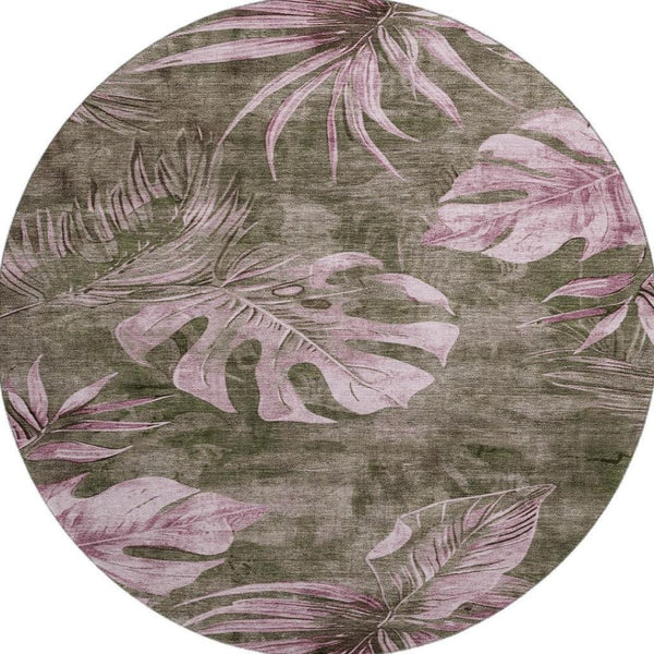 HomeRoots 8' X 10' Floral Washable Area Rug - Durable, UV-Protected, Stain-Resistant, Perfect for Homes with Kids! 706943