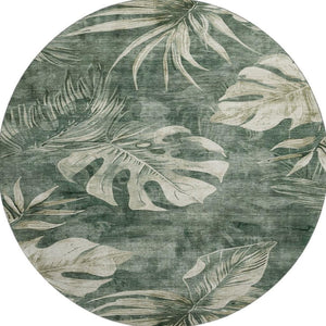HomeRoots 8' X 10' Washable Fern Green & Sage Floral Area Rug with UV Protection – Durable, Elegant, Family-Friendly! 706955