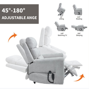 English Elm Dual Motor Power Lift Recliner with Massage Heat and Leatherair Upholstery 350 Lb W3224S00020