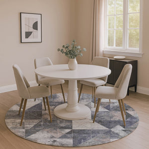 HomeRoots 8' X 10' Gray & Beige Geometric Area Rug - Washable, UV Protected, Durable & Stylish for Homes 706979