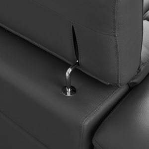 English Elm 4 Seats Modern Wall-Hugger Reclining Sofa – Genuine Leather L-Shaped Couch With Usb & Comfort Features W2582S00178