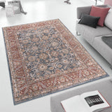 Madison Park Faith Global Inspired Persian Bordered Traditional Woven Area Rug MP35-8052 Blue/Red