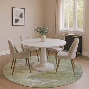HomeRoots 8' X 10' Green and Gray Abstract Washable Area Rug – Stain Resistant, UV Protected, Stylish Comfort! 707015