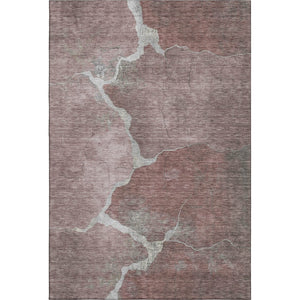 HomeRoots 5' X 8' Mauve and Gray Abstract Area Rug – Stylish, Durable, Stain-Resistant with UV Protection! 707019