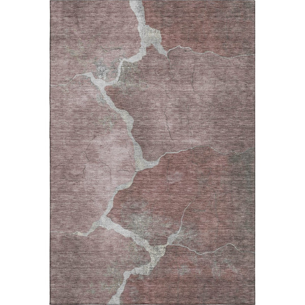 HomeRoots 5' X 8' Mauve and Gray Abstract Area Rug – Stylish, Durable, Stain-Resistant with UV Protection! 707019