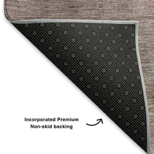 HomeRoots 5' X 8' Mauve and Gray Abstract Area Rug – Stylish, Durable, Stain-Resistant with UV Protection! 707019