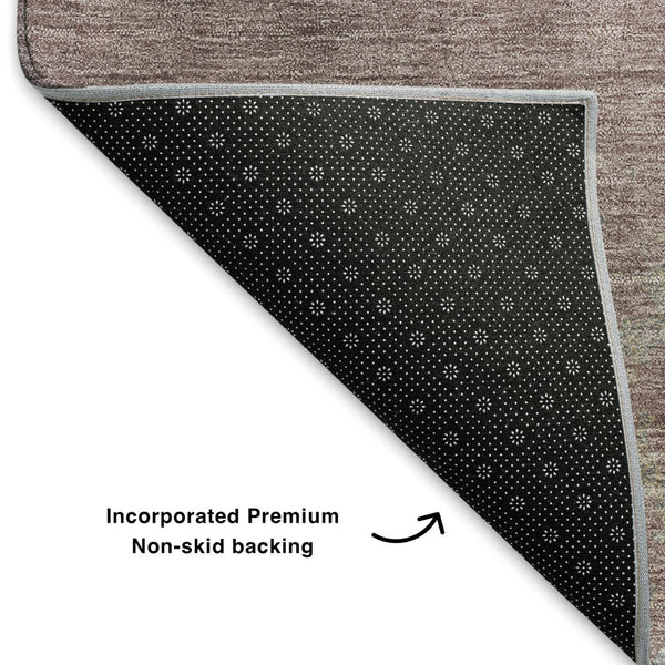 HomeRoots 5' X 8' Mauve and Gray Abstract Area Rug – Stylish, Durable, Stain-Resistant with UV Protection! 707019