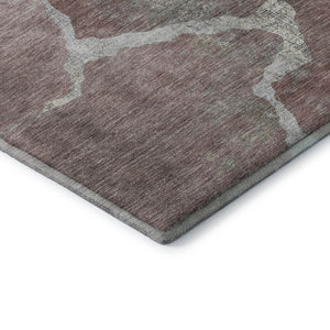 HomeRoots 5' X 8' Mauve and Gray Abstract Area Rug – Stylish, Durable, Stain-Resistant with UV Protection! 707019