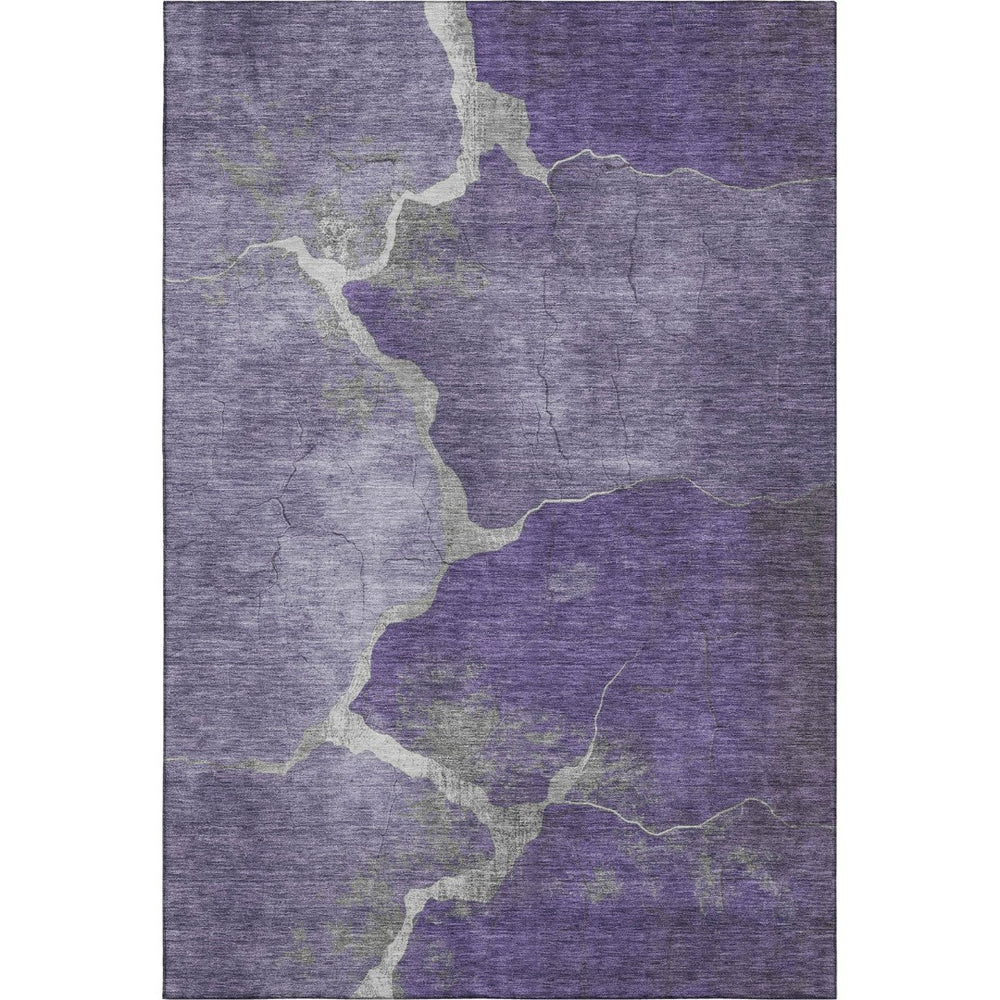 HomeRoots 9' X 12' Purple And Beige Abstract Area Rug - Washable, UV Protected, Durable & Family-Friendly Design 707034