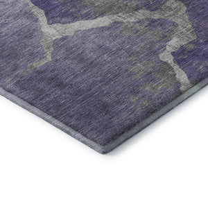 HomeRoots 9' X 12' Purple And Beige Abstract Area Rug - Washable, UV Protected, Durable & Family-Friendly Design 707034