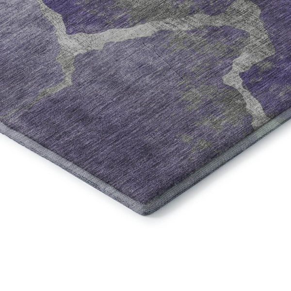 HomeRoots 9' X 12' Purple And Beige Abstract Area Rug - Washable, UV Protected, Durable & Family-Friendly Design 707034