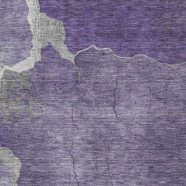 HomeRoots 9' X 12' Purple And Beige Abstract Area Rug - Washable, UV Protected, Durable & Family-Friendly Design 707034