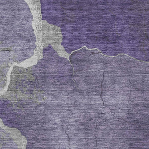 HomeRoots 10' X 14' Purple and Beige Abstract Washable Area Rug - UV Protected, Durable, Family-Friendly Design 707035