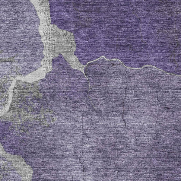 HomeRoots 10' X 14' Purple and Beige Abstract Washable Area Rug - UV Protected, Durable, Family-Friendly Design 707035