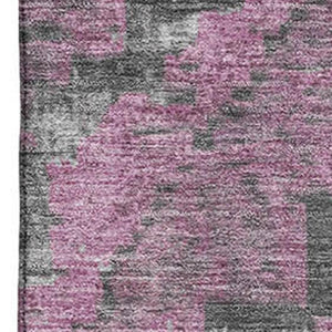 HomeRoots 5' X 8' Versatile Blush Charcoal Gray Diamond Rug - Stain Resistant, UV Protected, Easy Care! 707049