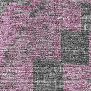 HomeRoots 9' X 12' Stylish Blush Charcoal Diamond Area Rug - Washable, UV Protected, Perfect for High Traffic Areas 707052