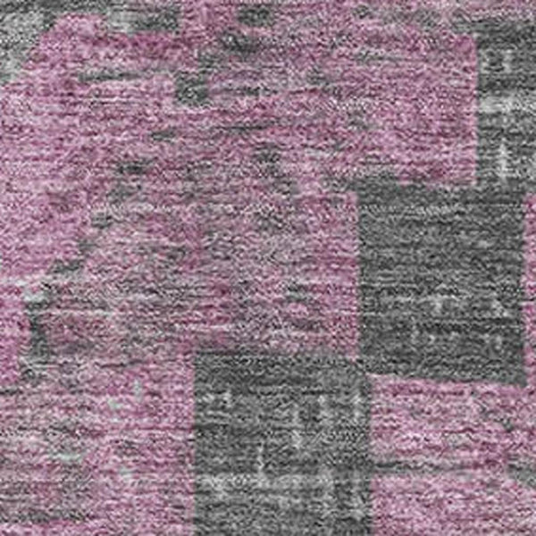 HomeRoots 9' X 12' Stylish Blush Charcoal Diamond Area Rug - Washable, UV Protected, Perfect for High Traffic Areas 707052
