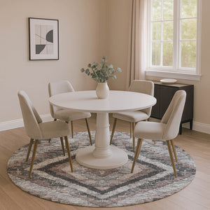 HomeRoots 8' X 10' Durable Taupe Charcoal Gray Diamond Area Rug - Stain Resistant, UV Protected, Washable! 707087