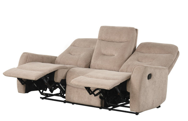 English Elm Paterson Microsuede Velvet Reclining Sofa with Console and Cup Holders for Media Rooms B078P497900
