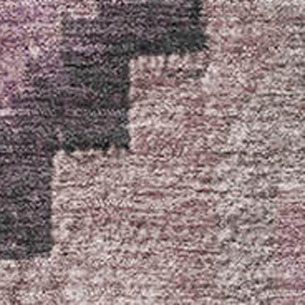 HomeRoots 8' Blush and Gray Ikat Washable Round Rug – Durable, UV-Protected Design for High-Traffic Homes 707212