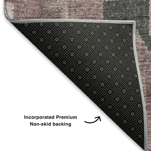 HomeRoots 10' X 14' Blush and Gray Ikat Area Rug - Stylish, Washable, UV-Protected, Kid & Pet Friendly Design 707215