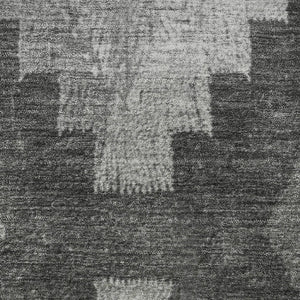 HomeRoots 8' X 10' Gray and Silver Ikat Washable Area Rug - Durable, Stylish, UV Protection for Busy Homes! 707225