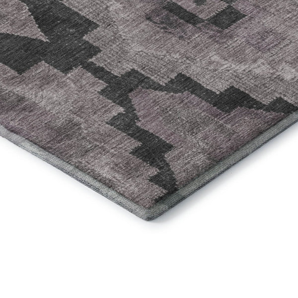 HomeRoots 8' X 10' Ikat Area Rug in Lavender & Gray - Washable, UV-Protected, Stain-Resistant & Stylish Design 707231